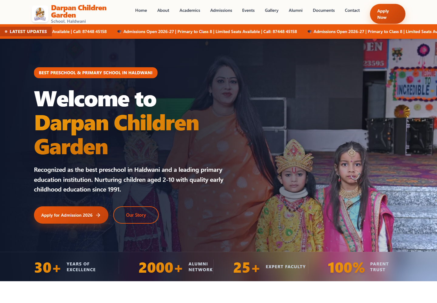 Homepage preview of Darpan Children Garden